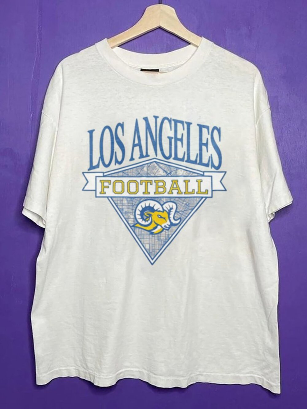Vintage Los Angeles Rams Crewneck Shirt, 90s NFL Football LA Rams Logo Shirt Tee